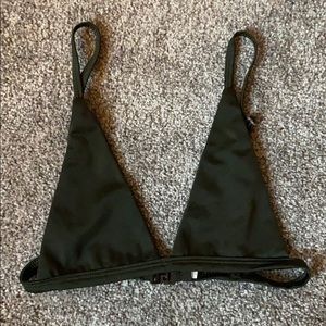 Olive Green Triangle Bikini Top